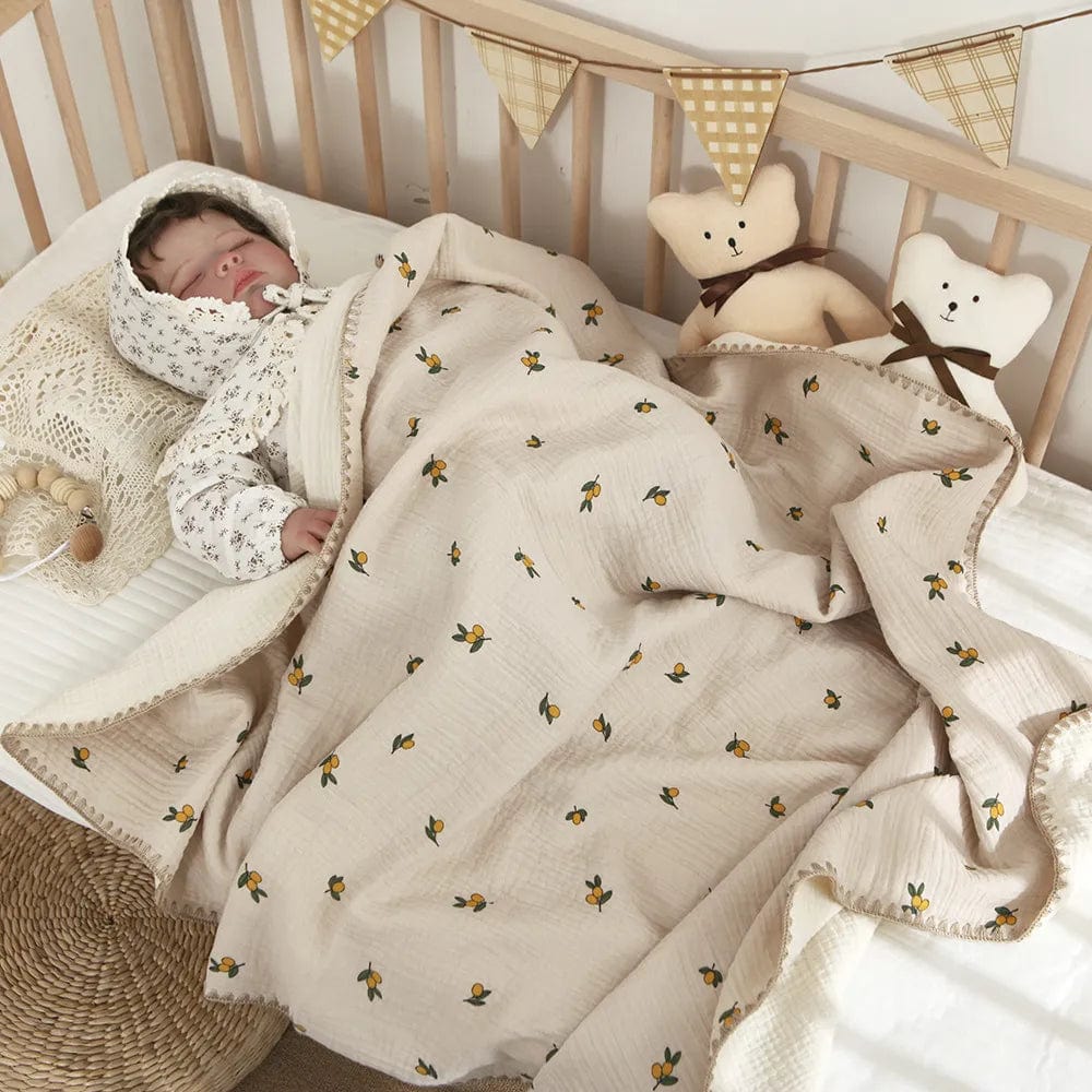 Baby Blankets for Beds 4 Layer Cotton Swaddle Muslin Blanket Bedding Linen Babies Accessories Newborn Bath Towel Mother Kids